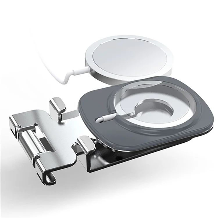 IFORCE T2 300° Rotation Folding Bracket Desktop Stand for iPhone 12 / 13 / 14 Series - Silver