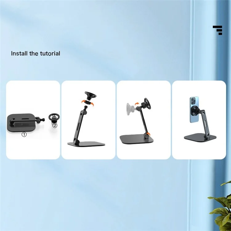 R-JUST HZ28 Magnetic Absorption Desktop Bracket 360 Degree Rotating Phone Holder Stand