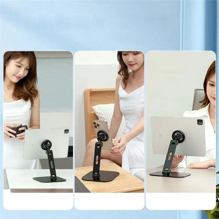 R-JUST HZ28 Magnetic Absorption Desktop Bracket 360 Degree Rotating Phone Holder Stand