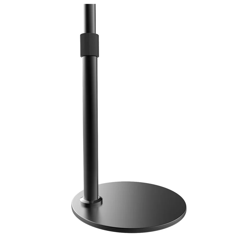 R-JUST HZ27 Retractable Phone Stand 360-Degree Rotating Metal Phone Holder Adjustable Round Base Tablet Stand