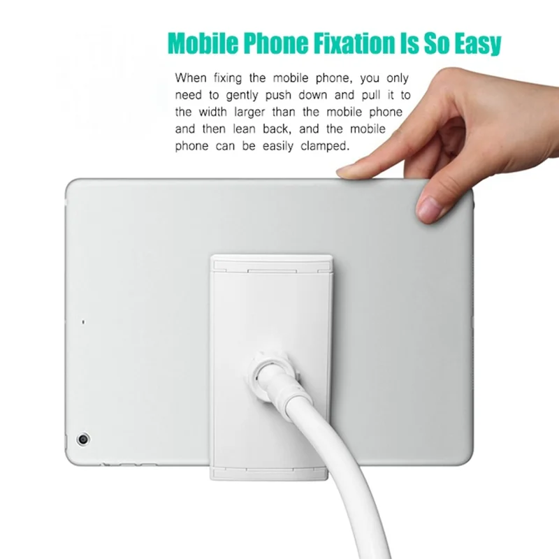 LP-6 84cm Bedside Desktop Bracket 360 Degree Rotating Lazy Bracket Tablet Holder Stand for iPad - Blue