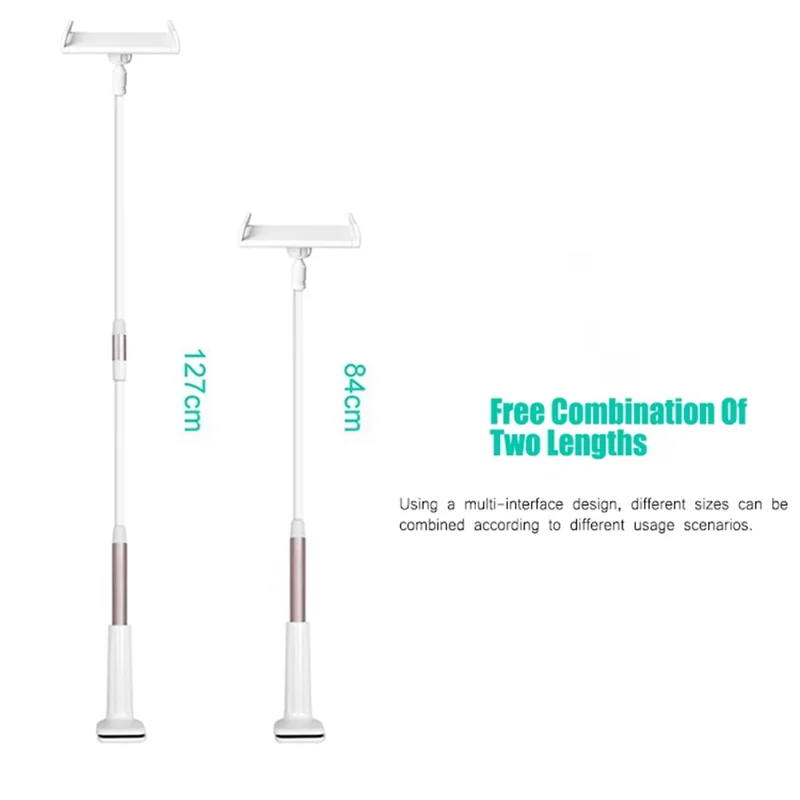 LP-6 84cm Bedside Desktop Bracket 360 Degree Rotating Lazy Bracket Tablet Holder Stand for iPad - Blue