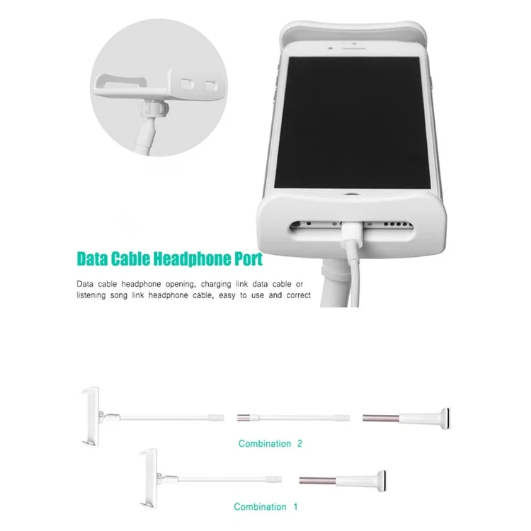 LP-6 84 cm Desktop Staffa Desktop 360 Gradi Porta Tablet a Rotazione a Rotazione Per Ipad - D'argento