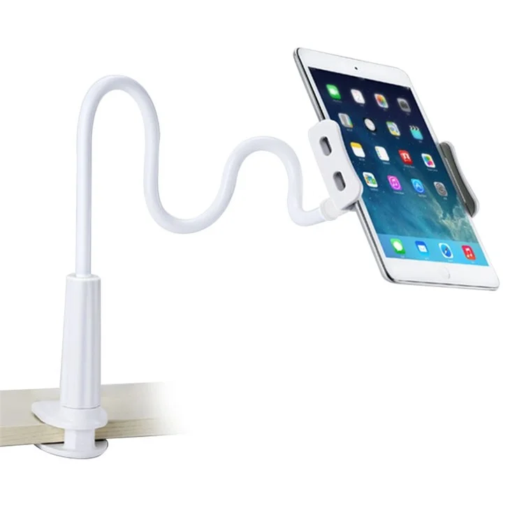 ANJ-30 80cm Clip-on Lazy Suporte 360 Lagers Gratulação Stand Stand Stand Cabelo de Celelo - Branco