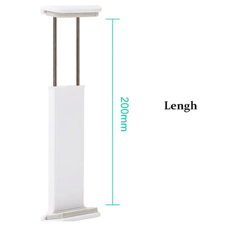 ANJ-30 80cm Clip-on Lazy Suporte 360 Lagers Gratulação Stand Stand Stand Cabelo de Celelo - Branco