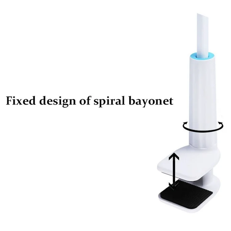 ANJ-30 80cm Clip-on Lazy Suporte 360 Lagers Gratulação Stand Stand Stand Cabelo de Celelo - Branco