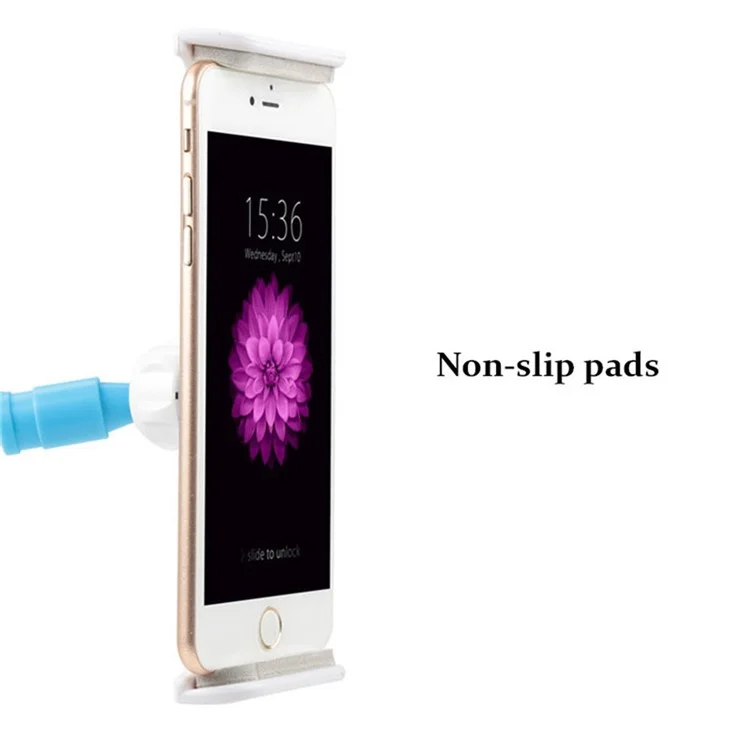 ANJ-30 80cm Clip-on Lazy Suporte 360 Lagers Gratulação Stand Stand Stand Cabelo de Celelo - Branco