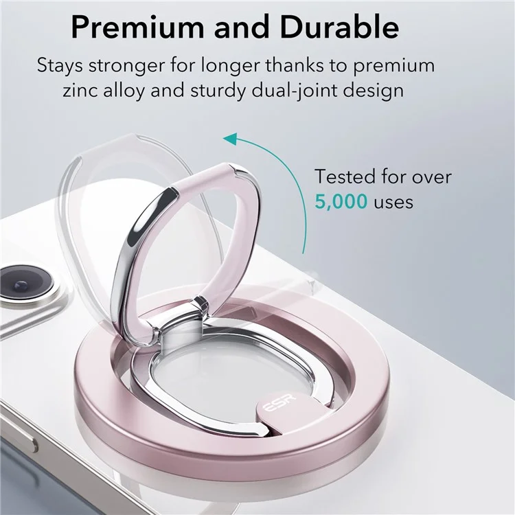 ESR For iPhone 14 / 13 / 12 Series Magnetic Mobile Phone Ring Holder Kickstand Compatible with MagSafe - Rose Gold