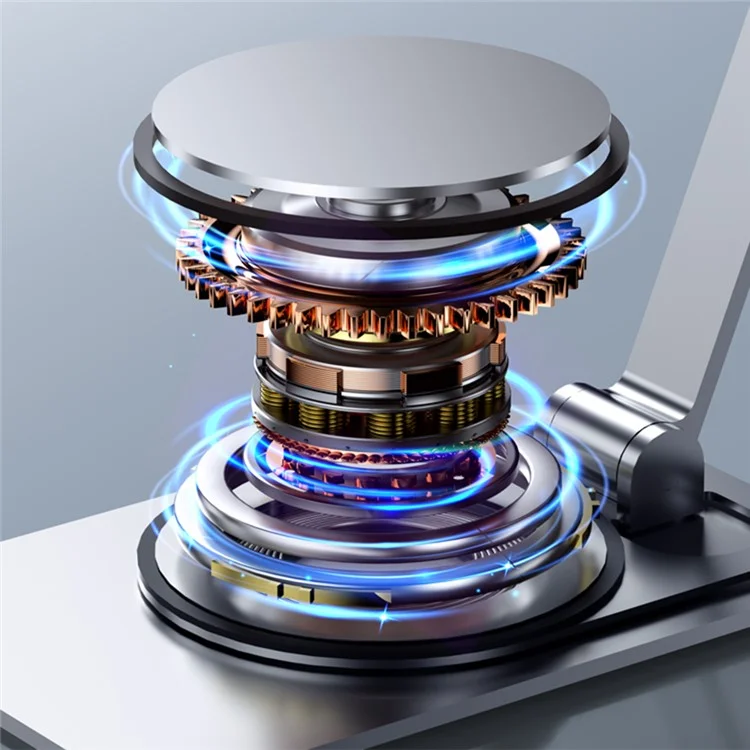 K6 Desktop Mobile Phone Tablet Holder Stand Rotatable Aluminum Alloy Cellphone Bracket - Silver