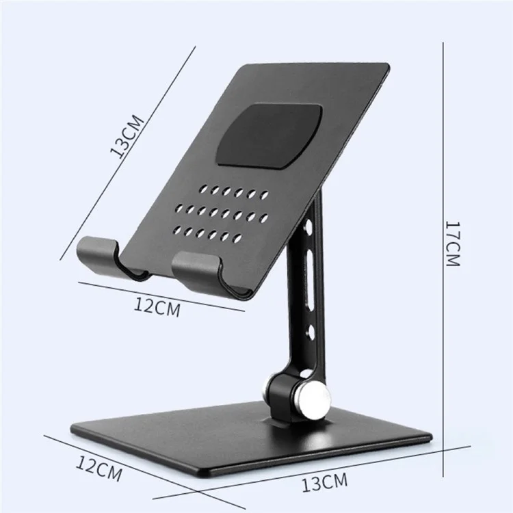 Регулируемый Настольный Компьютер Lazy Mobile Plaint Holder Stand Metal Metal Metal Plable Thone Bracket - Черный