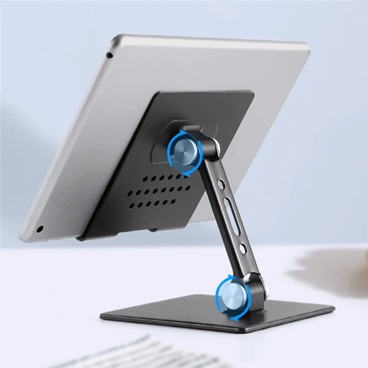 Регулируемый Настольный Компьютер Lazy Mobile Plaint Holder Stand Metal Metal Metal Plable Thone Bracket - Черный