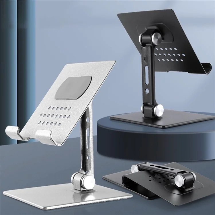 Регулируемый Настольный Компьютер Lazy Mobile Plaint Holder Stand Metal Metal Metal Plable Thone Bracket - Черный