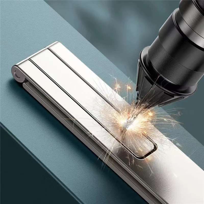 Ultra Thin Zinc Alloy Portable Magnetic Folding Desk Bracket Mobile Phone Mount Holder - Silver