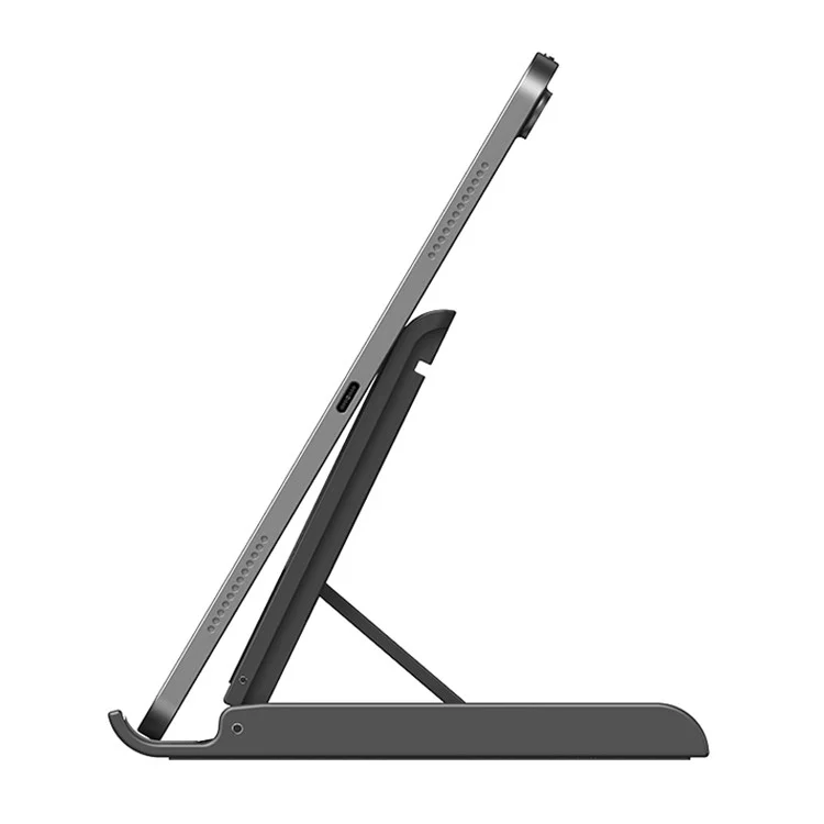 USAMS US-ZJ073 Universal Phone Tablet Desktop Stand Multi-Angle Adjustable Foldable Tabletop Phone Holder Bracket - Black