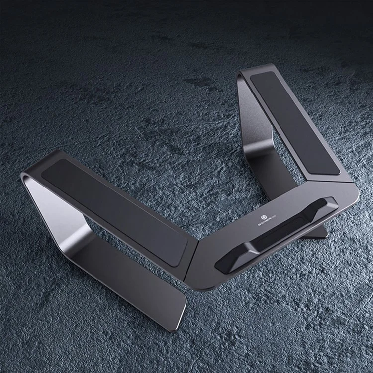 BONERUY P49 Support pour ordinateur portable de bureau de 11 à 15 pouces Porte-ordinateur portable en alliage d'aluminium Refroidissement rapide Argent 