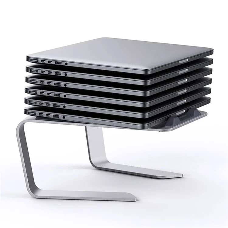 BONERUY P49 Support pour ordinateur portable de bureau de 11 à 15 pouces Porte-ordinateur portable en alliage d'aluminium Refroidissement rapide Argent 