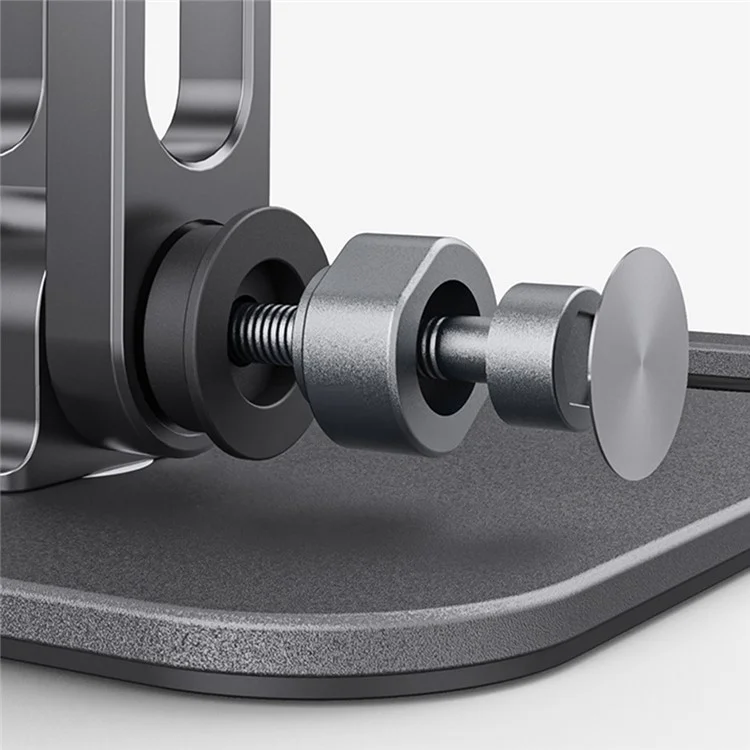 BONERUY P66 Support de Tablette Pliable en Alliage d'Aluminium Titulaire du Téléphone Portable Bureau Monter Stand - Noir