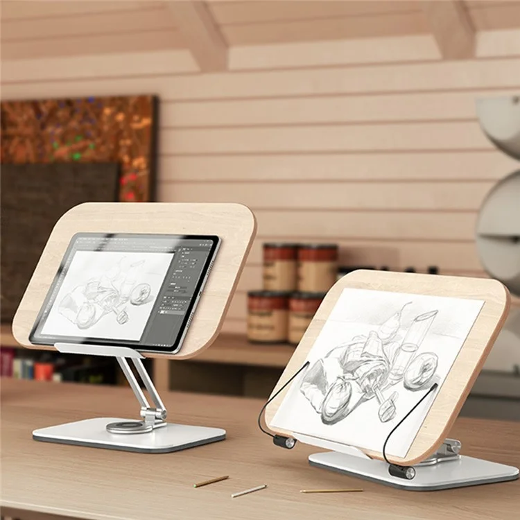 BONERUY R04 Soporte de escritorio giratorio para libros de texto, recetas y tabletas