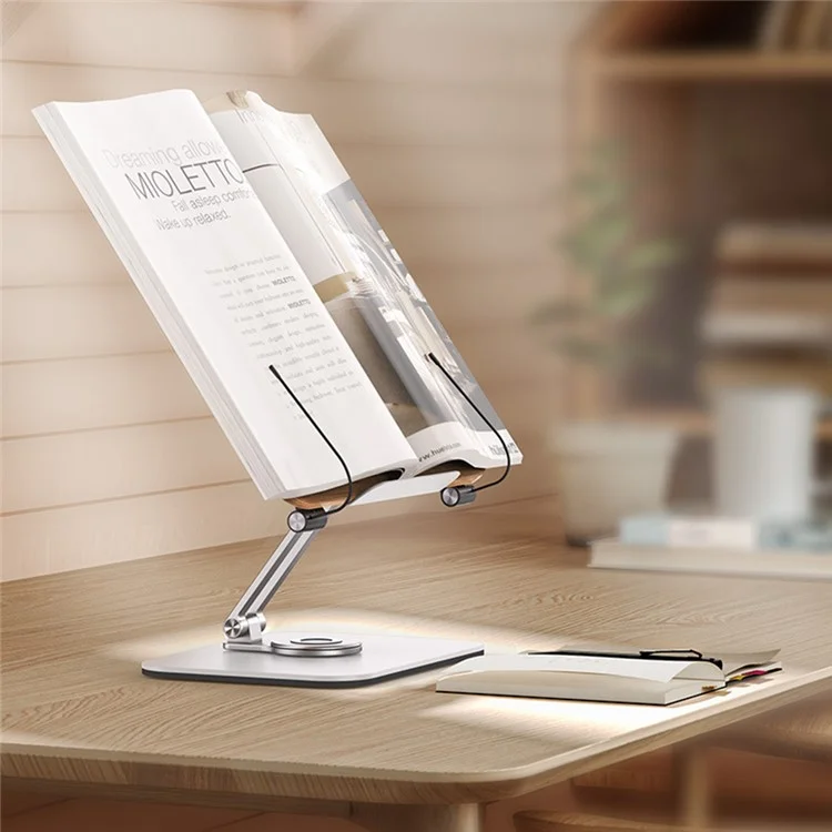 BONERUY R04 Desktop Rotatable Textbook Recipe Tablet Holder Stand Book Reading Bracket