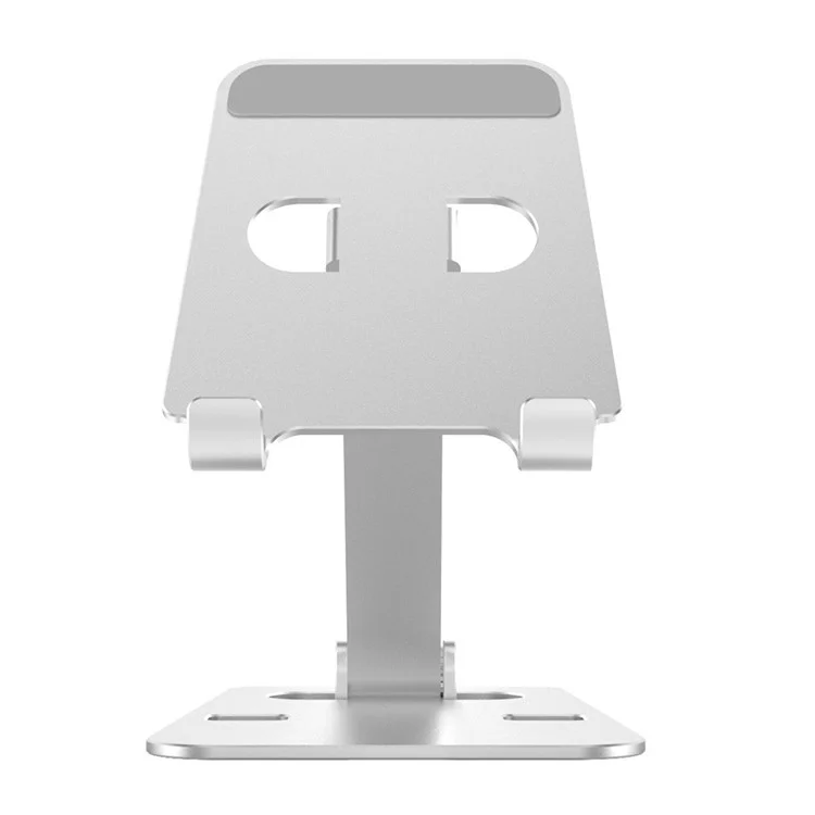 L-201 Multifunction Cell Phone Stand Holder Foldable Design Desktop Phone Tablet Desk Mount Holder - Silver
