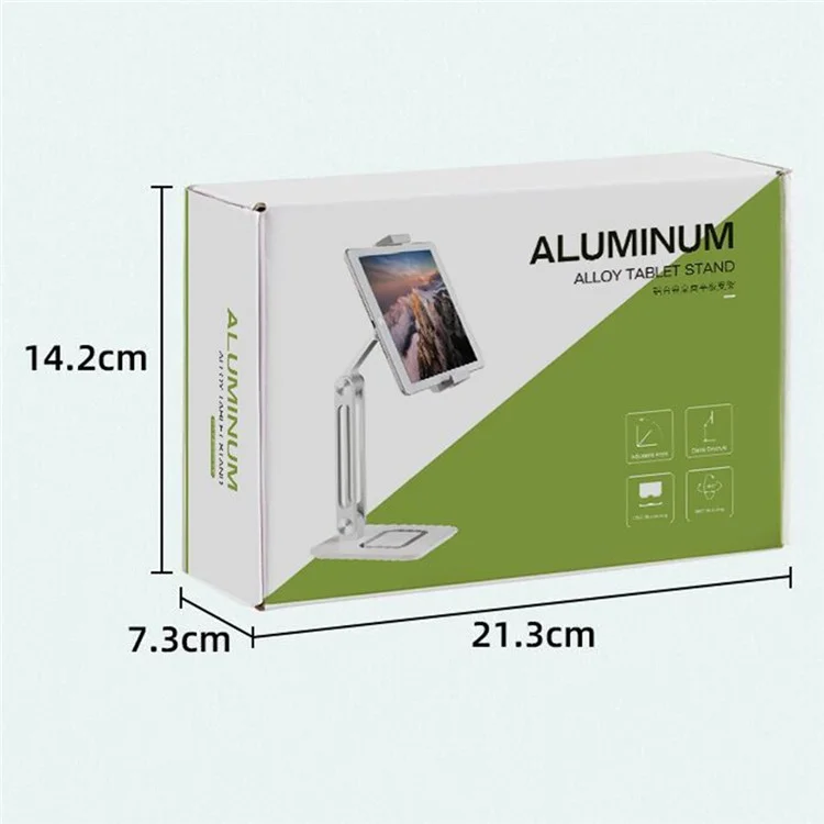 RS718 4.7" - 12.9" Cell Phone Tablet Stand Holder 360 Degree Rotating Adjustable Foldable Desktop Stand with Heavy Duty Base