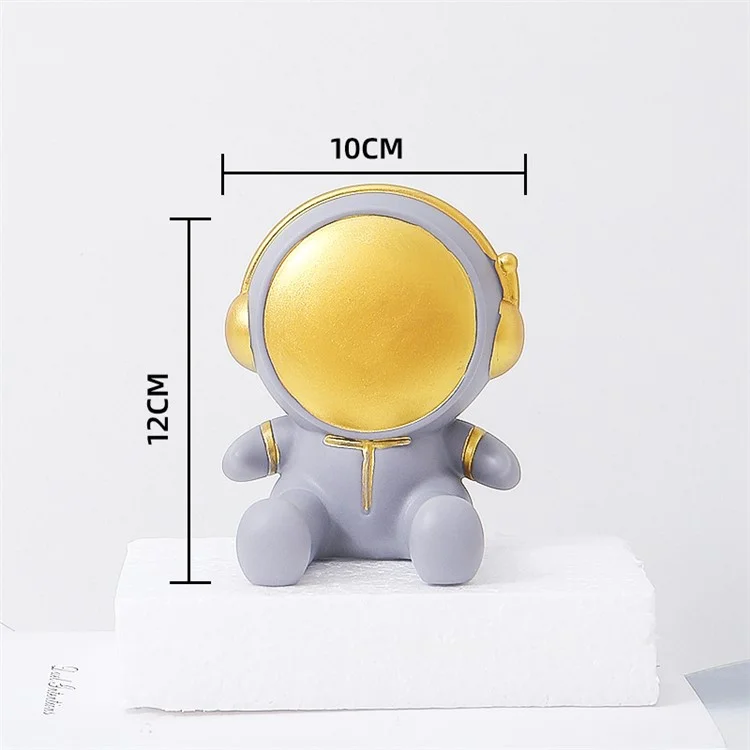 Creative Cartoon Astronaut Mobile Phone Holder Desktop Cellphone Bracket Stand Home Decor - Grey