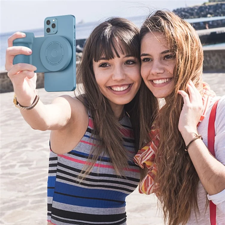 Support de téléphone portable magnétique de caméra de bureau Bluetooth anticollision Selfie Device Wireless Charging - Pourpre