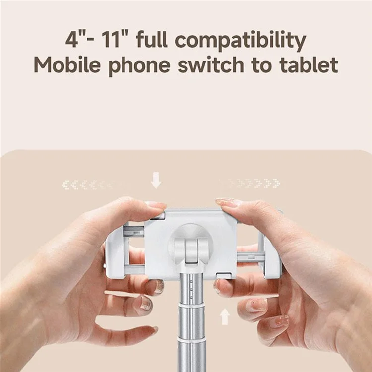 X8 Per Tablet / Cellulare da 4-11 Pollici Piedistallo a Pavimento Rotazione a 360 Gradi Staffa di Sollevamento Libero - Bianco