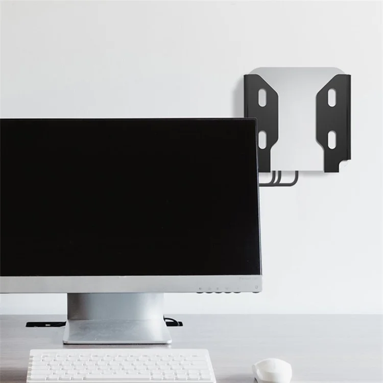 TXESIGN 2Pcs / Set pour Mac Studio Computer Wall Mount Shelf Thicken Acrylic Storage Rack