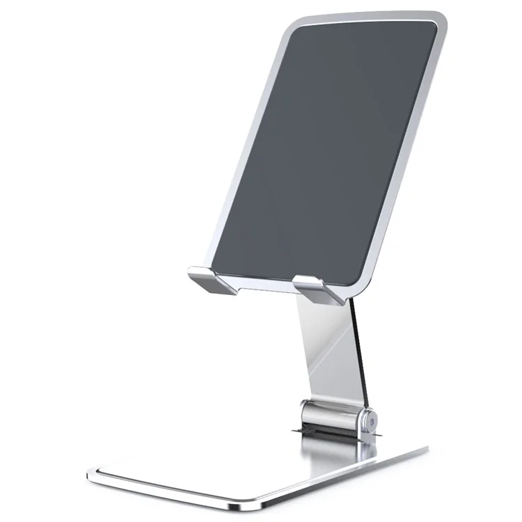 T15 Videoaufnahme/FaceTime-Anruf Handy-Ständer, Winkel verstellbar, faltbar, Tablet-Halterung für Zuhause und Büro - Silber