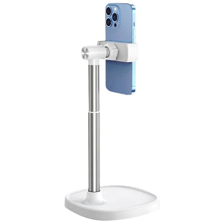 X66 Lifting Mobile Phone Stand 360 Grad Drehung Handy-Clip Schreibtisch-Halterung - Weiß