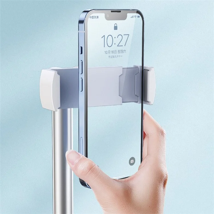X66 Lifting Mobile Phone Stand 360 Grad Drehung Handy-Clip Schreibtisch-Halterung - Weiß