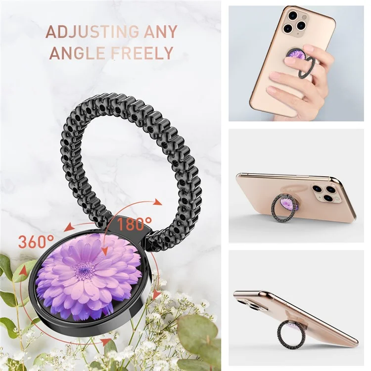 AHASTYLE ST11 Supporto per telefono in lega di alluminio pieghevole con fibbia ad anello - Grigio scuro