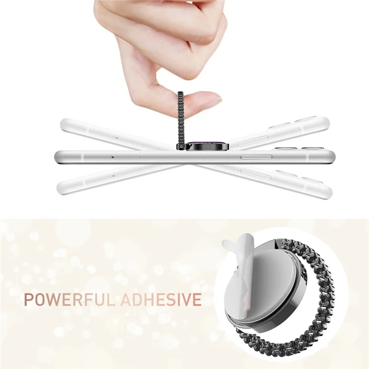 AHASTYLE ST11 Supporto per telefono in lega di alluminio pieghevole con fibbia ad anello - Grigio scuro