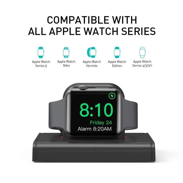 AHASTYLE PT117-1 Для держателя зарядного устройства Apple Watch, зарядная подставка, базовая станция для смарт-часов - черный