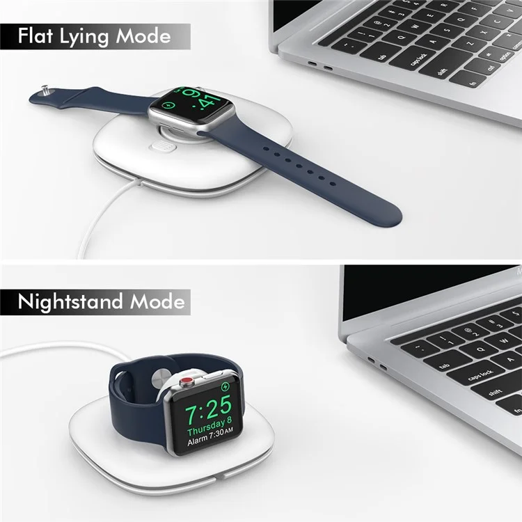 AHASTYLE PT126 Für Apple Watch Ladeständer Faltbar Smartwatch-Ladegerät Halterung Ladestation - Weiß