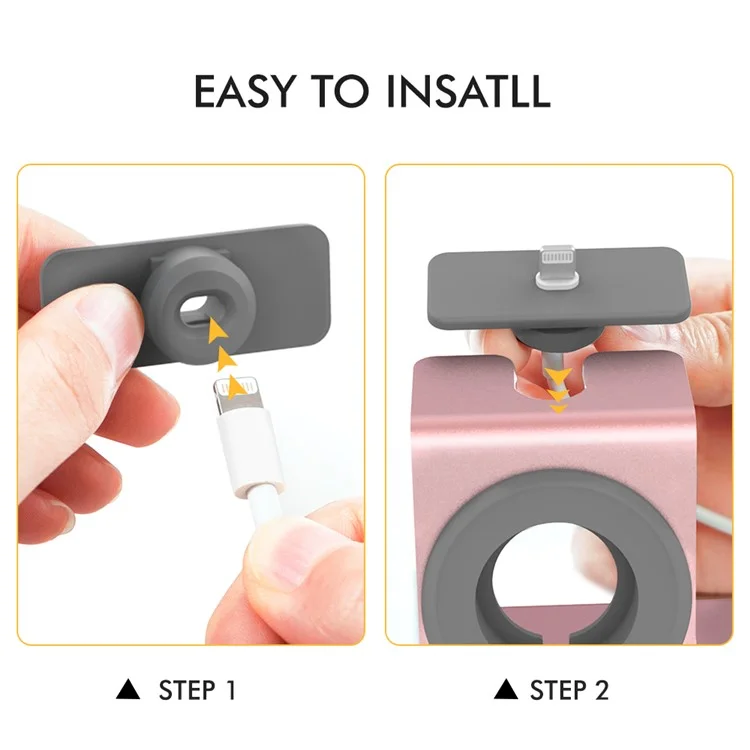 AHASTYLE ST05 Para Apple Watch / iPhone / AirPods 3-em-1 Suporte de Carregamento Braço Carregador de Mesa de Alumínio - Rosa Dourado