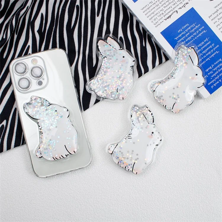 Quicksand Rabbit Air Bag Phone Holder Adhesive Anti-drop Cellphone Decorative Kickstand