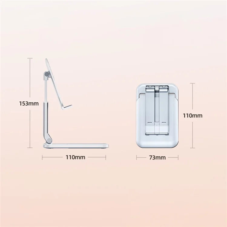 T8 Desktop Biaxial Phone Foldable Stand Adjustable Telescopic Mobile Phone Tablet Holder - Weiß