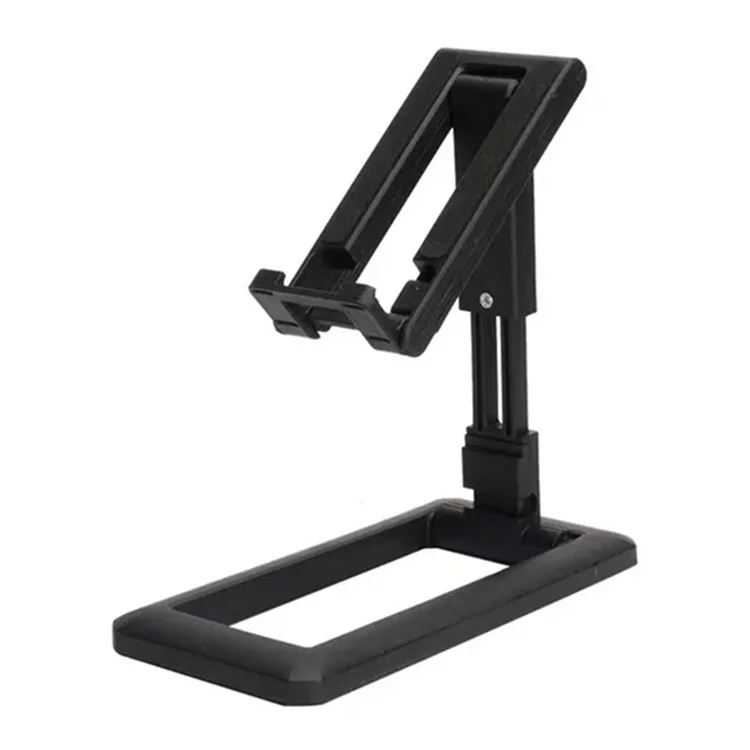 Folding Desk Phone Stand Non-Slip Adjustable Phone Holder for iPhone / Samsung / Huawei - Black