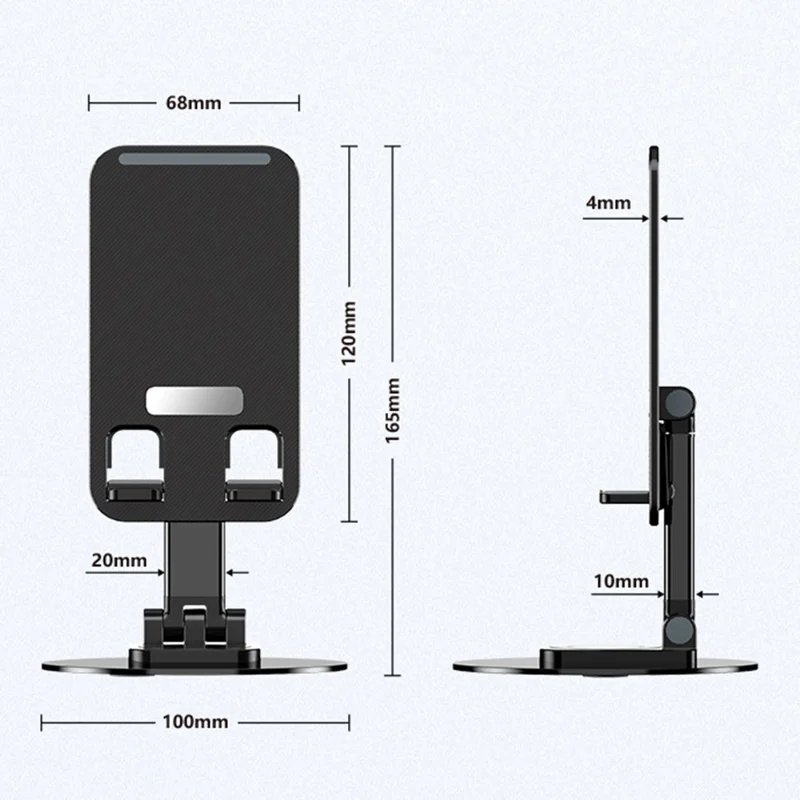 K39B Desktop Mobile Phone Tablet Holder Stand Rotatable Aluminum Alloy Bracket - White