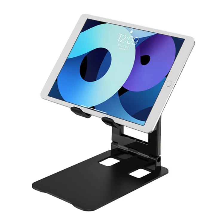 K28 Universal Foldable Aluminum Alloy Tablet Desktop Bracket Adjustable Tablet Holder Stand - Black