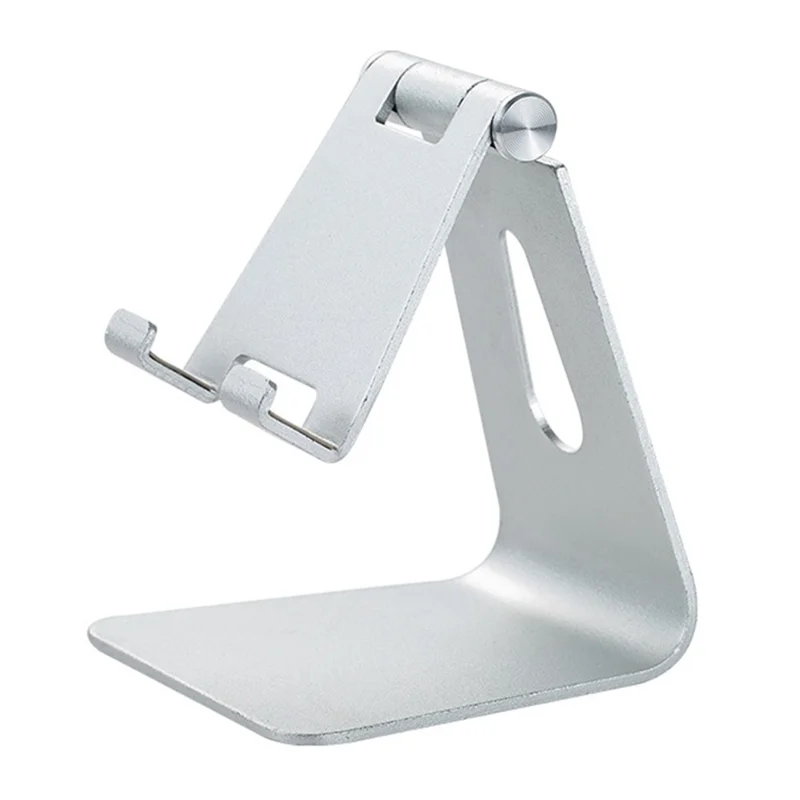 Z4A Supporto da tavolo regolabile in dimensione grande, supporto per telefono cellulare e tablet in lega di alluminio - Argento