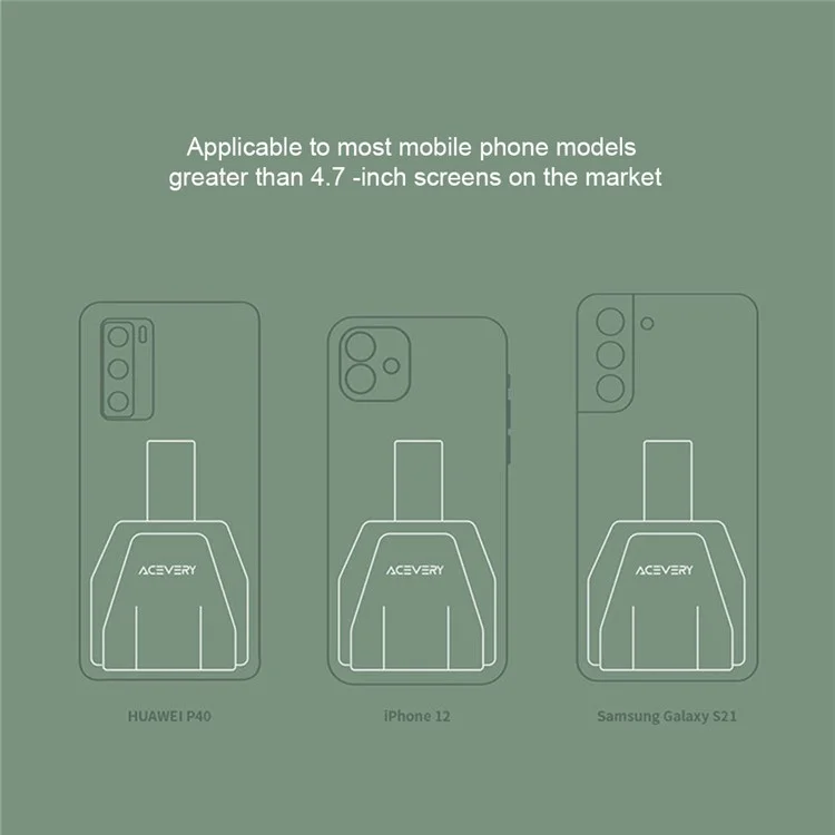 Suporte de celular dobrável magnético ACEVERY para desktop, portátil - Preto