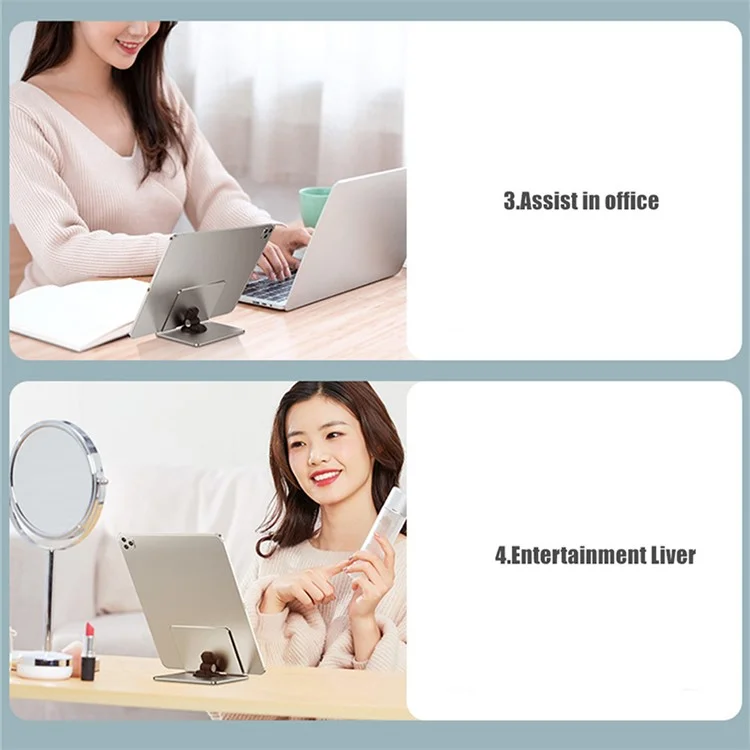 TM08 Foldable Aluminum Alloy Tablet Holder Stand Lazy Desktop Adjustable Phone Tablet Bracket