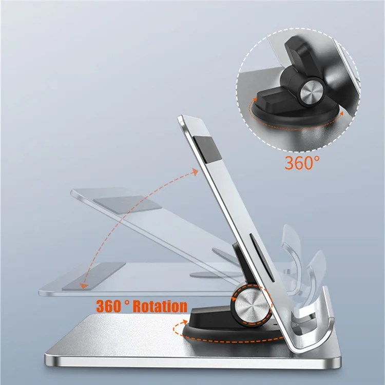 TM08 Foldable Aluminum Alloy Tablet Holder Stand Lazy Desktop Adjustable Phone Tablet Bracket