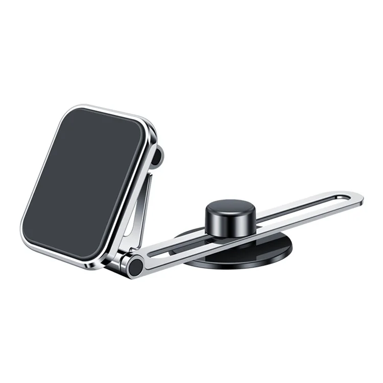 F52 Magnetic Car Phone Holder Stand Adhesive 360 Degrees Rotating Cellphone Bracket - Silver