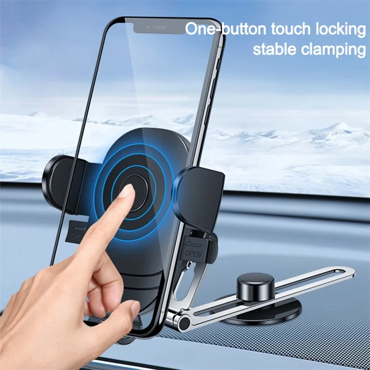 F17 Car Dashboard Screen Mount Phone Holder Stand Adhesive Rotatable Cellphone Bracket - Silber