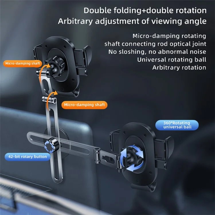 F17 Car Dashboard Screen Mount Phone Holder Stand Adhesive Rotatable Cellphone Bracket - Silber