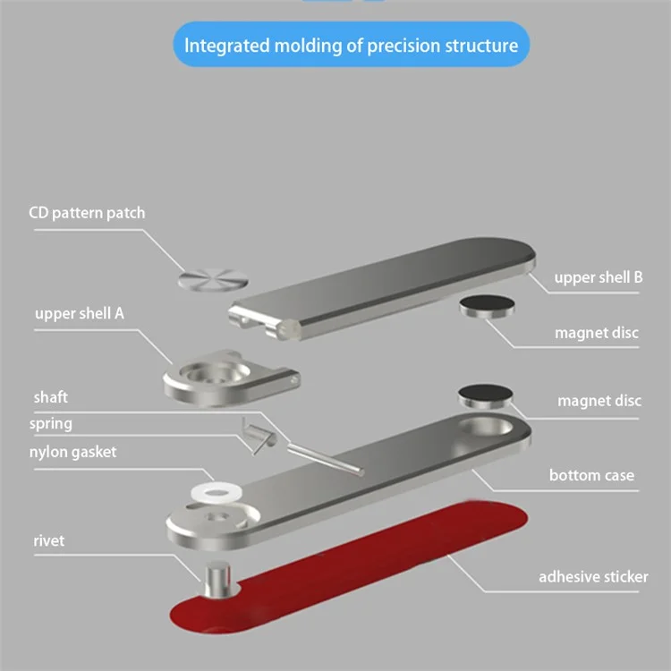 H07 Hidden Faltbare Handy-Halterung Mini selbstklebend Metall Handy Schreibtisch Ständer